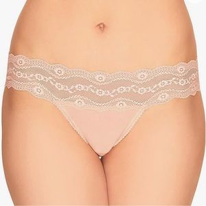 NWT 2-Pack Wacoal B.Tempt’d  B.Adorable Lace & Spandex Bikini Briefs. Rose Smoke